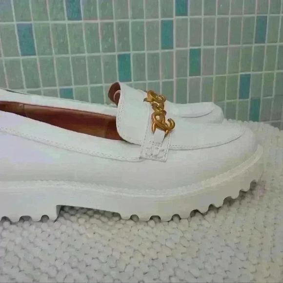 Circus NY by Sam Edelman Deana Loafer Bright White with Gold hardware - Picture 12 of 13